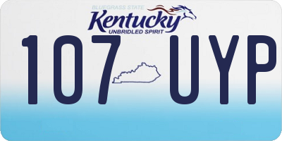 KY license plate 107UYP