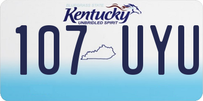 KY license plate 107UYU
