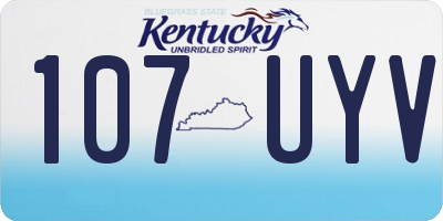 KY license plate 107UYV