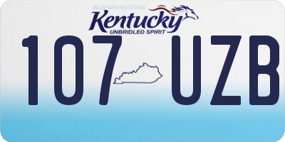KY license plate 107UZB
