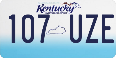 KY license plate 107UZE