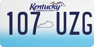 KY license plate 107UZG