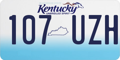 KY license plate 107UZH