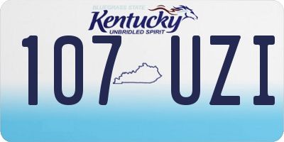 KY license plate 107UZI