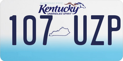 KY license plate 107UZP
