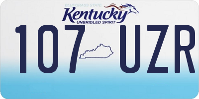 KY license plate 107UZR