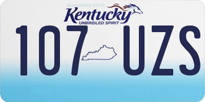 KY license plate 107UZS