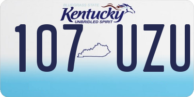 KY license plate 107UZU