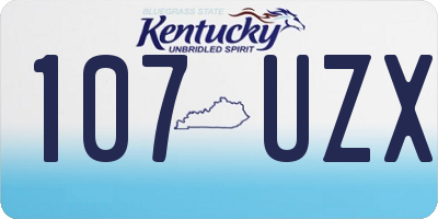 KY license plate 107UZX