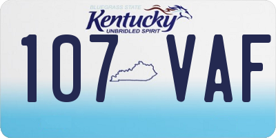 KY license plate 107VAF