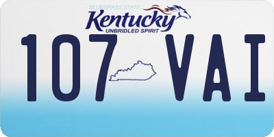KY license plate 107VAI