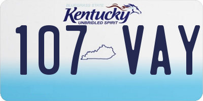 KY license plate 107VAY