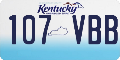KY license plate 107VBB