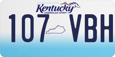 KY license plate 107VBH