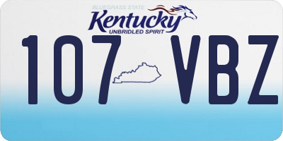 KY license plate 107VBZ