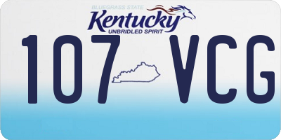 KY license plate 107VCG