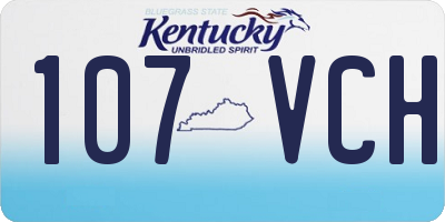 KY license plate 107VCH