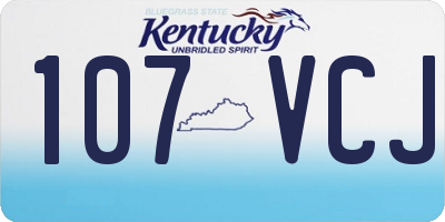 KY license plate 107VCJ