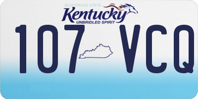 KY license plate 107VCQ