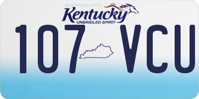 KY license plate 107VCU