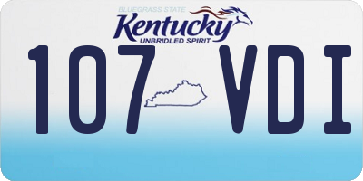 KY license plate 107VDI