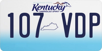 KY license plate 107VDP