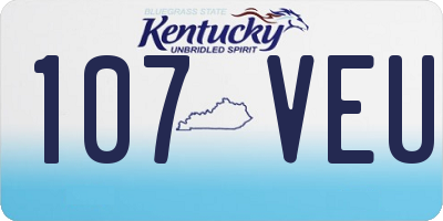KY license plate 107VEU