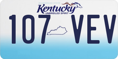 KY license plate 107VEV