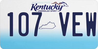 KY license plate 107VEW