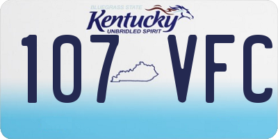 KY license plate 107VFC