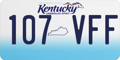 KY license plate 107VFF