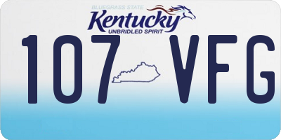 KY license plate 107VFG