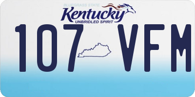 KY license plate 107VFM