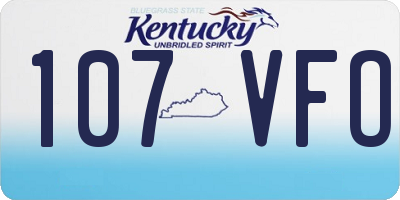 KY license plate 107VFO