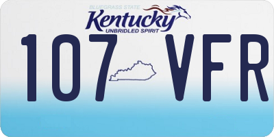 KY license plate 107VFR