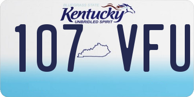 KY license plate 107VFU