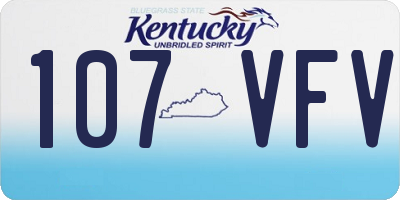 KY license plate 107VFV