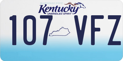 KY license plate 107VFZ
