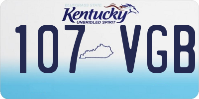 KY license plate 107VGB