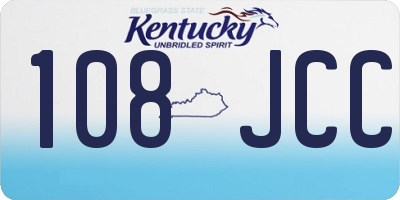 KY license plate 108JCC