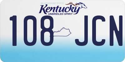 KY license plate 108JCN