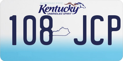 KY license plate 108JCP