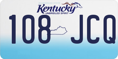 KY license plate 108JCQ
