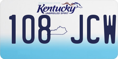 KY license plate 108JCW