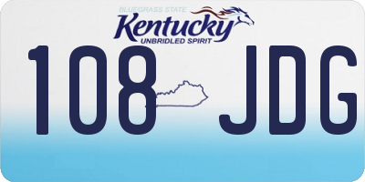 KY license plate 108JDG