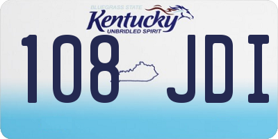 KY license plate 108JDI