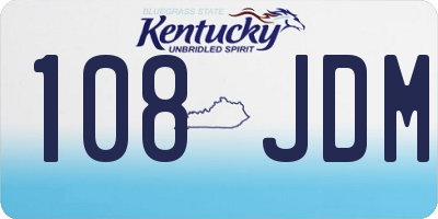 KY license plate 108JDM