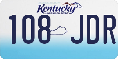 KY license plate 108JDR