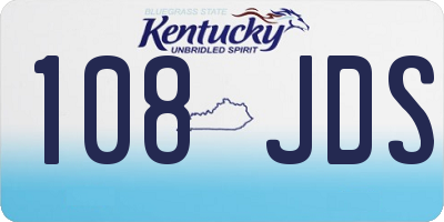 KY license plate 108JDS