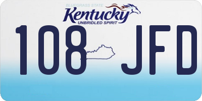 KY license plate 108JFD